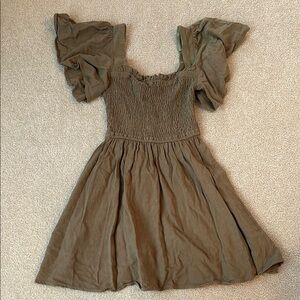 Princess Polly Olive Green Ruffle Sleeve Dress